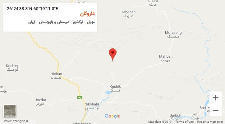 روستای داروکان بر روی نقشه