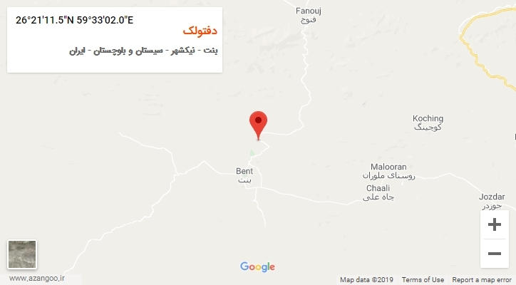 روستای دفتولک بر روی نقشه