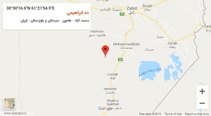 روستای ده ابراهیمی بر روی نقشه