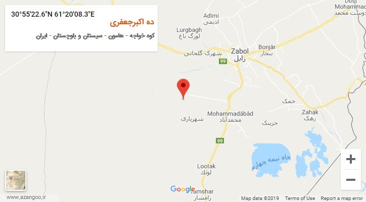 روستای ده اکبرجعفری بر روی نقشه