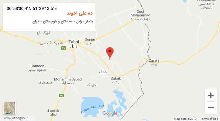 روستای ده علی اخوند بر روی نقشه