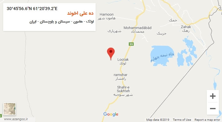روستای ده علی اخوند بر روی نقشه