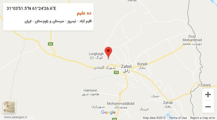 روستای ده علیم بر روی نقشه