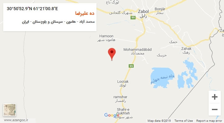 روستای ده علیرضا بر روی نقشه