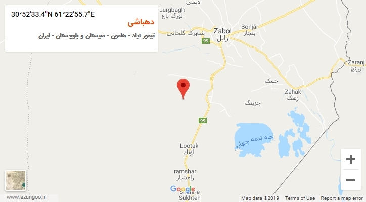 روستای دهباشی بر روی نقشه