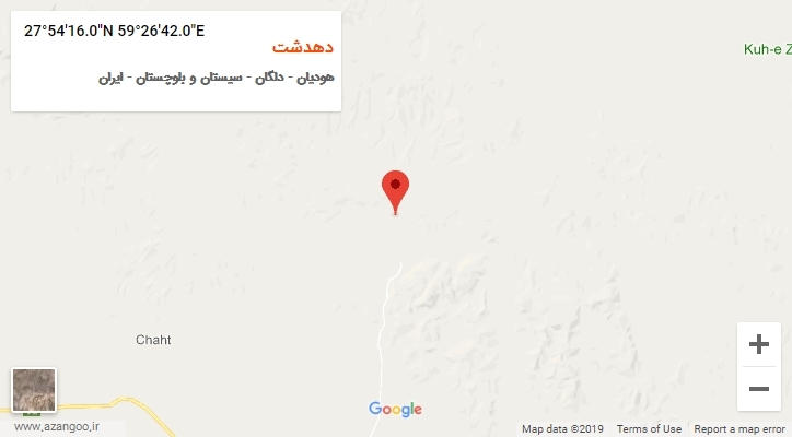 روستای دهدشت بر روی نقشه
