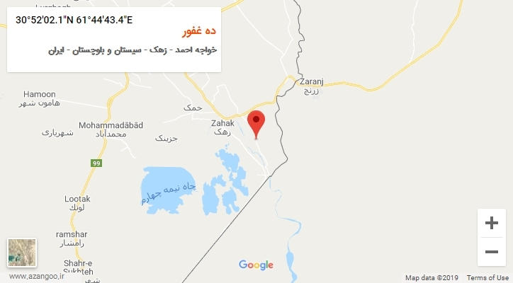 روستای ده غفور بر روی نقشه