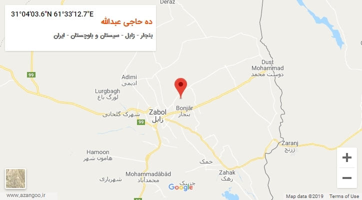 روستای ده حاجی عبدالله بر روی نقشه