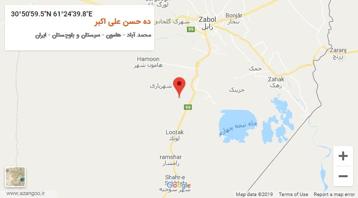 روستای ده حسن علی اکبر بر روی نقشه