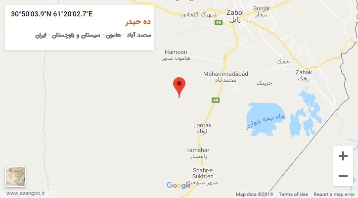 روستای ده حیدر بر روی نقشه