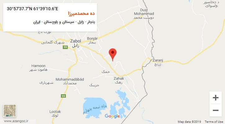 روستای ده محمدمیرزا بر روی نقشه