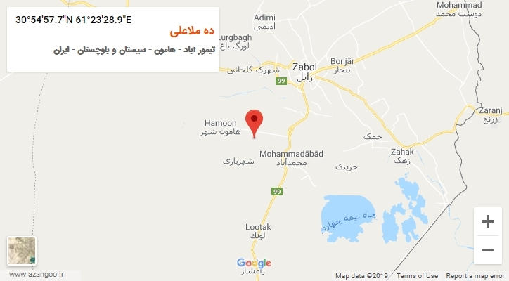 روستای ده ملاعلی بر روی نقشه