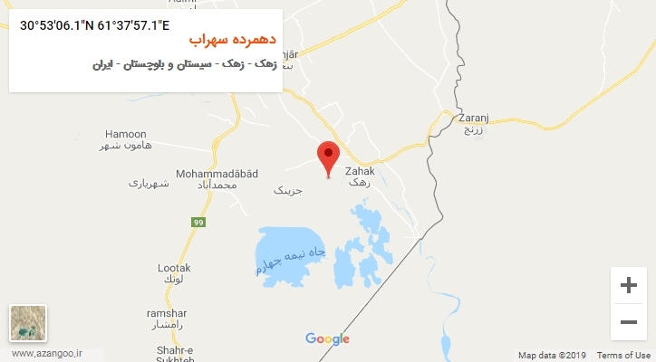 روستای دهمرده سهراب بر روی نقشه