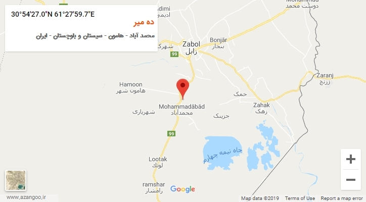روستای ده میر بر روی نقشه