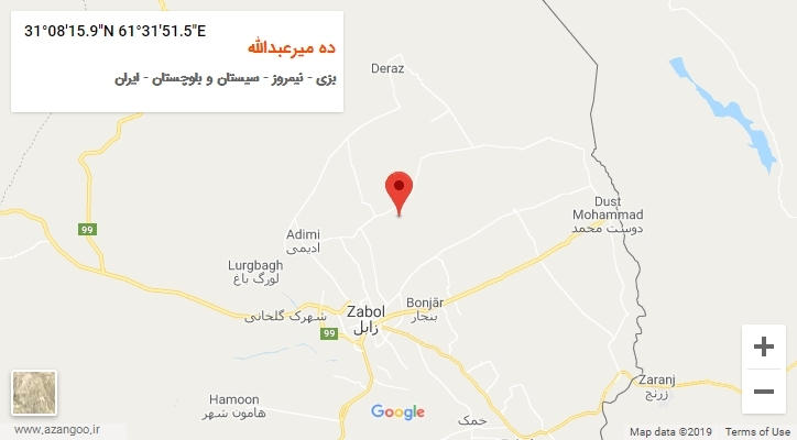 روستای ده میرعبدالله بر روی نقشه