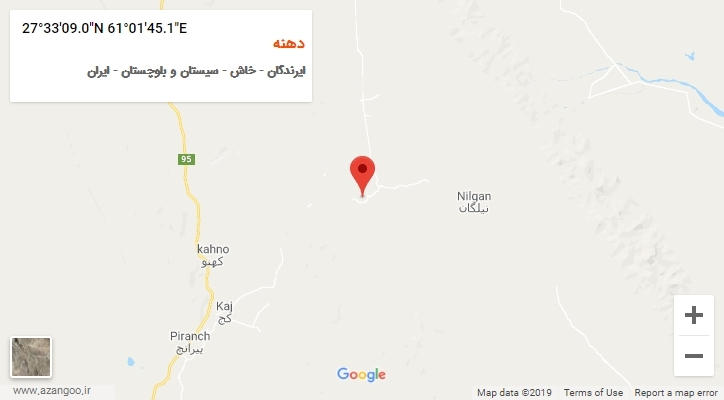 روستای دهنه بر روی نقشه