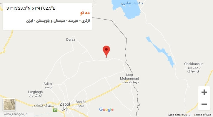 روستای ده نو بر روی نقشه