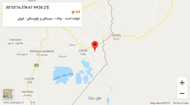 روستای ده نو بر روی نقشه
