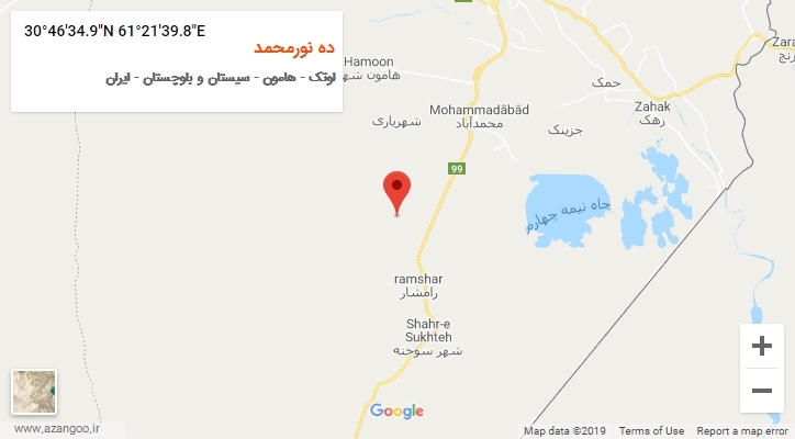 روستای ده نورمحمد بر روی نقشه