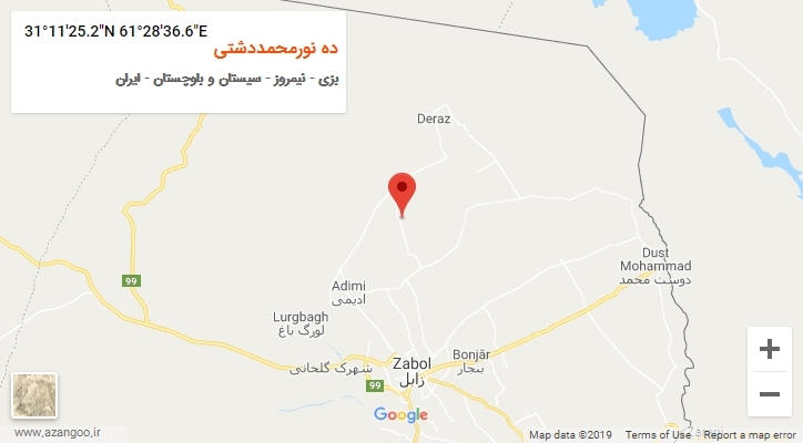 روستای ده نورمحمددشتی بر روی نقشه