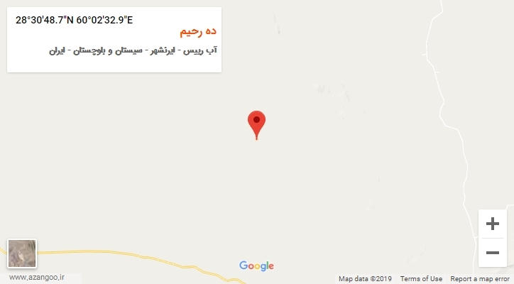 روستای ده رحیم بر روی نقشه