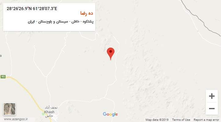 روستای ده رضا بر روی نقشه