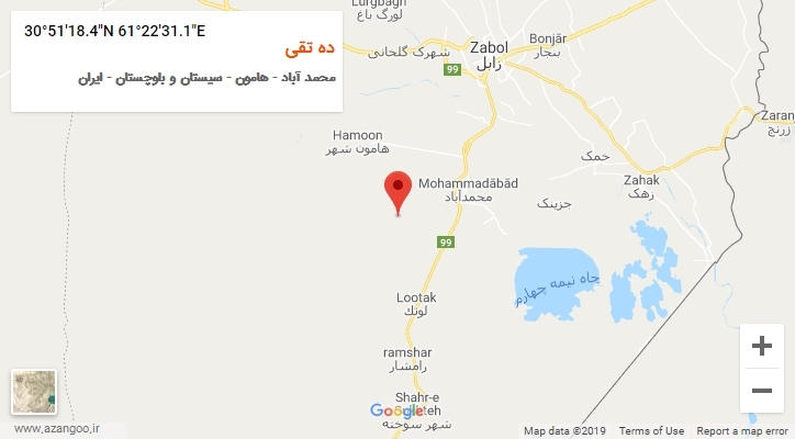 روستای ده تقی بر روی نقشه