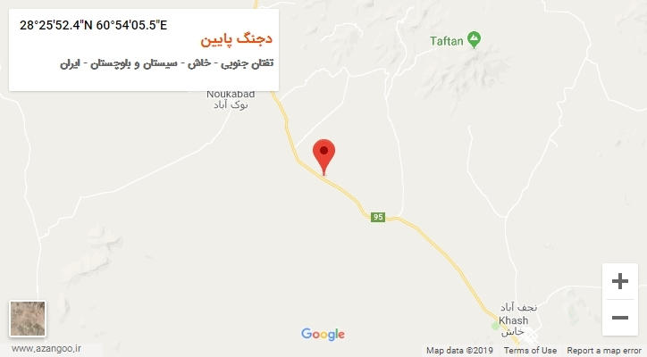 روستای دجنگ پایین بر روی نقشه