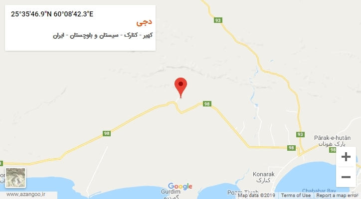 روستای دجی بر روی نقشه