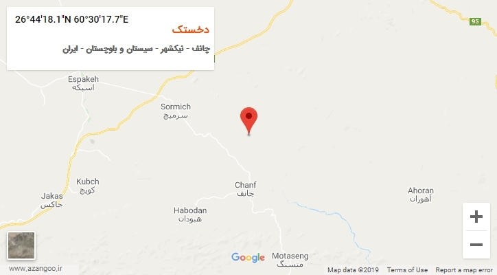 روستای دخستک بر روی نقشه
