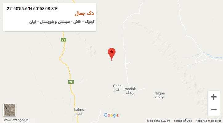 روستای دک جمال بر روی نقشه