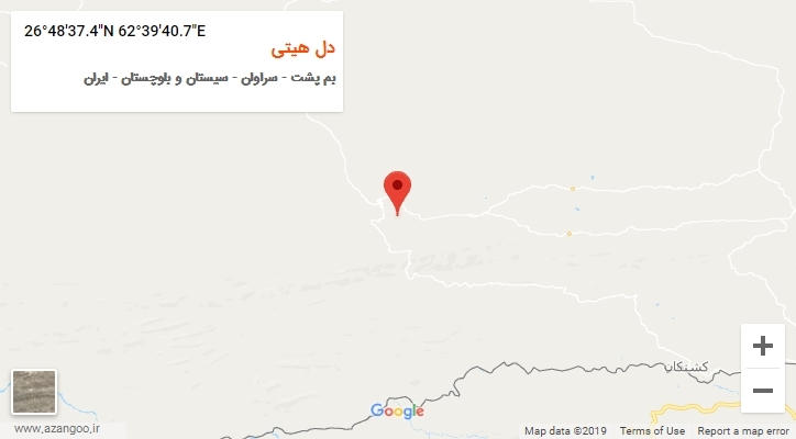 روستای دل هیتی بر روی نقشه