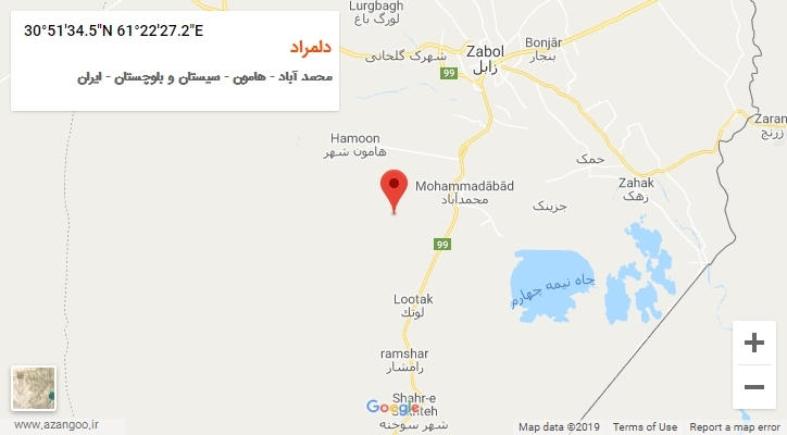 روستای دلمراد بر روی نقشه