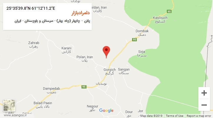 روستای دلمرادبازار بر روی نقشه