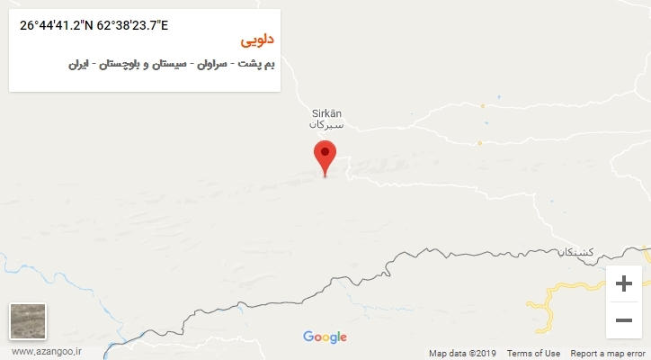 روستای دلویی بر روی نقشه