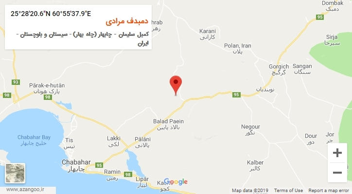 روستای دمبدف مرادی بر روی نقشه