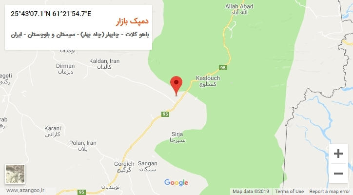 روستای دمپک بازار بر روی نقشه