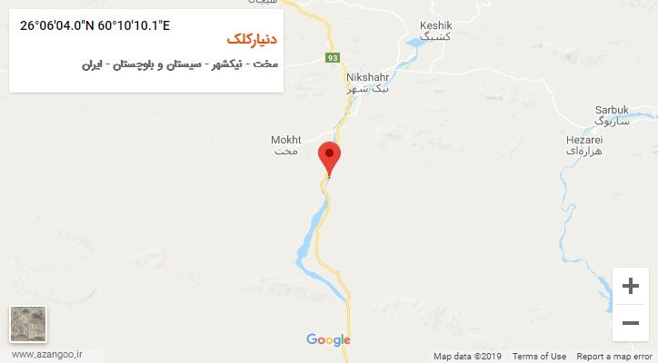 روستای دنیارکلک بر روی نقشه
