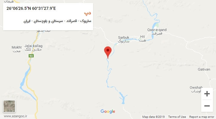 روستای دپ بر روی نقشه