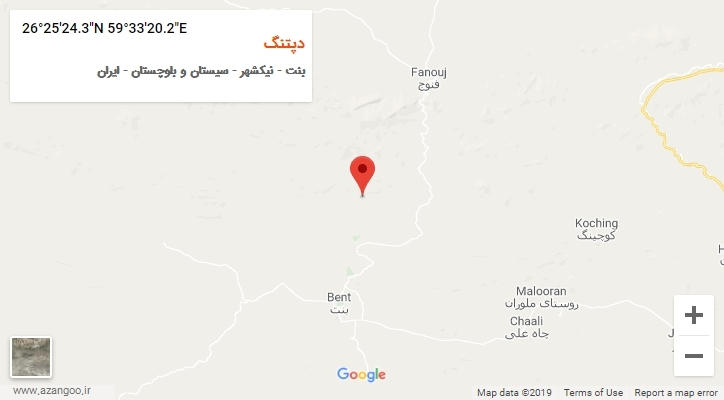 روستای دپتنگ بر روی نقشه