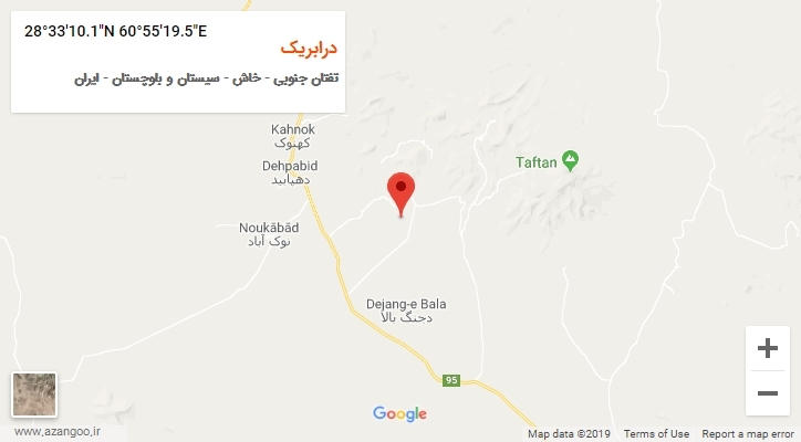 روستای درابریک بر روی نقشه