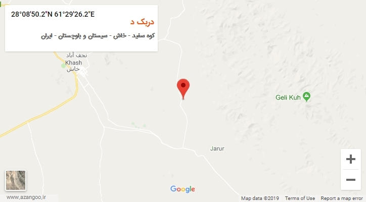 روستای دربک د بر روی نقشه