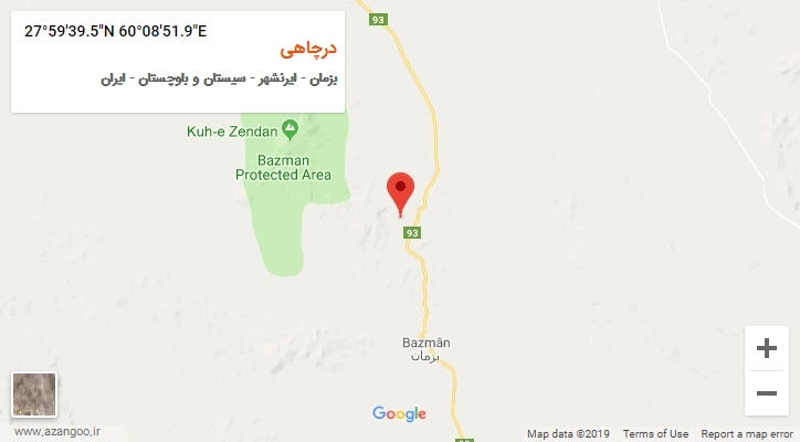 روستای درچاهی بر روی نقشه