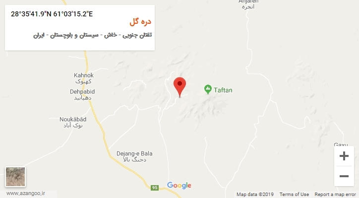 روستای دره گل بر روی نقشه