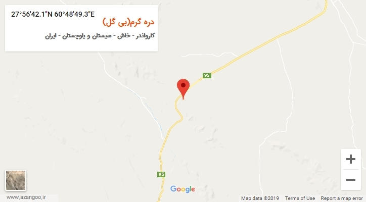 روستای دره گرم(بی گل) بر روی نقشه
