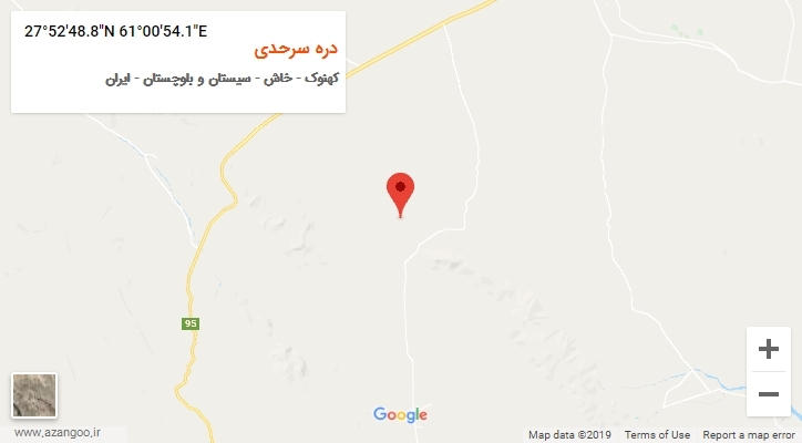 روستای دره سرحدی بر روی نقشه