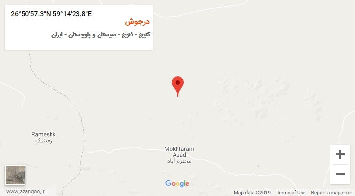 روستای درجوش بر روی نقشه