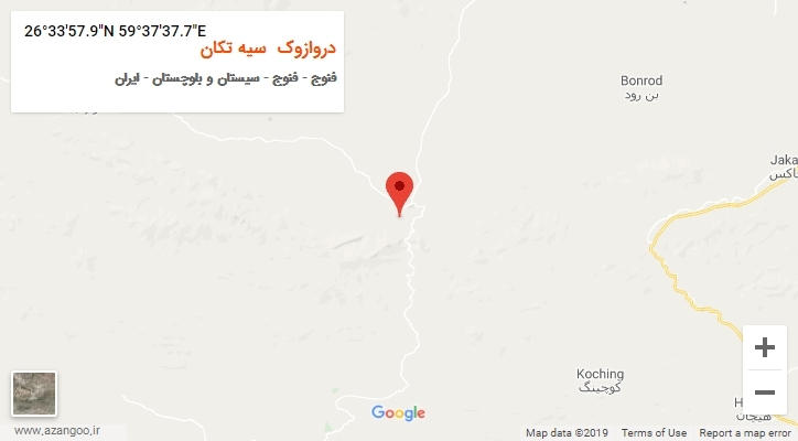 روستای دروازوک  سیه تکان بر روی نقشه
