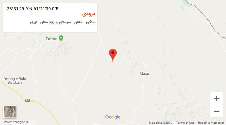 روستای درودی بر روی نقشه