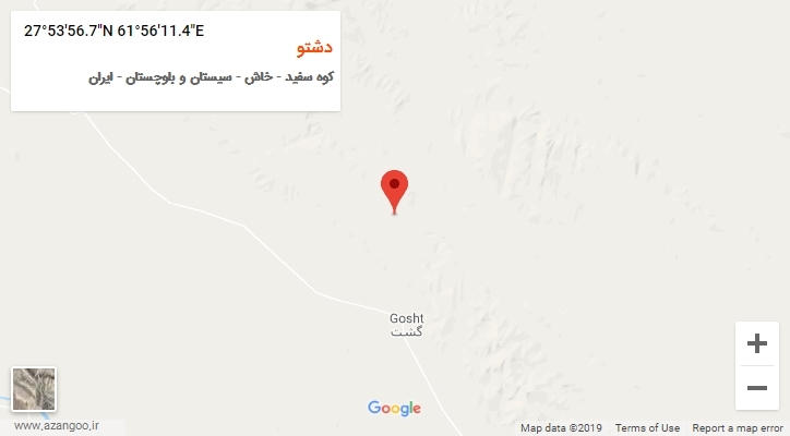 روستای دشتو بر روی نقشه